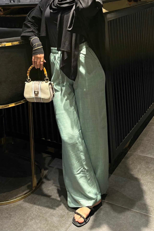 Linen pants - Mint - lumiabrand_