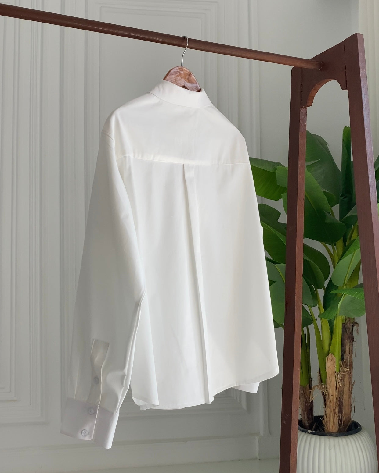 Clean plain white shirt