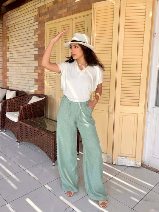 Linen pants - Mint