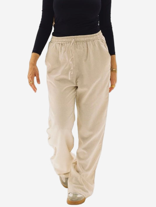 Linen pants - Beige - lumiabrand_