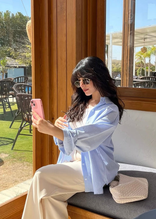 The Striped shirt - blue (Restocking soon) - lumiabrand_