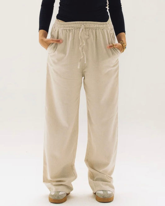 Linen pants - beige