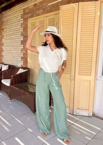 The Linen pants - Mint
