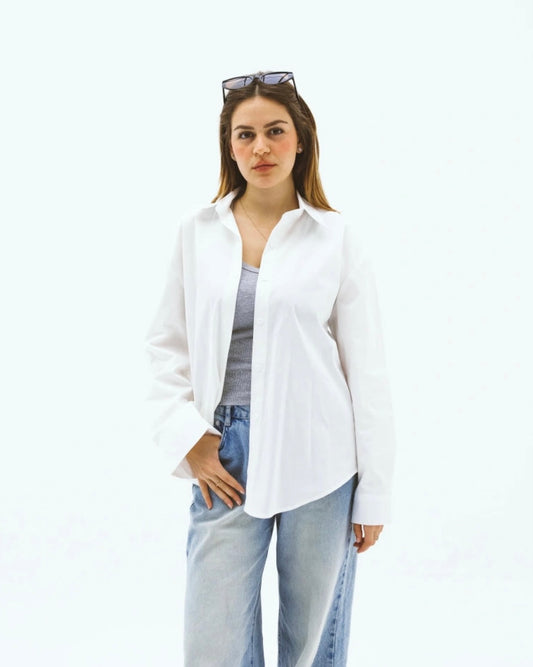 Clean plain white shirt