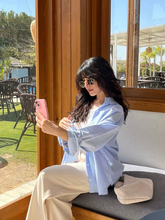 The perfect Striped shirt -Blue