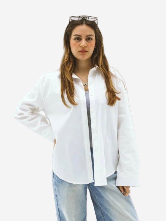 Clean plain shirt - white