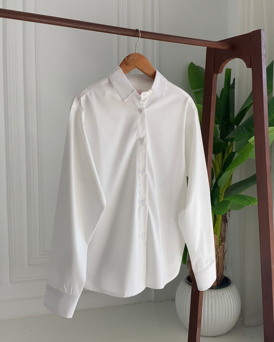 Clean plain white shirt