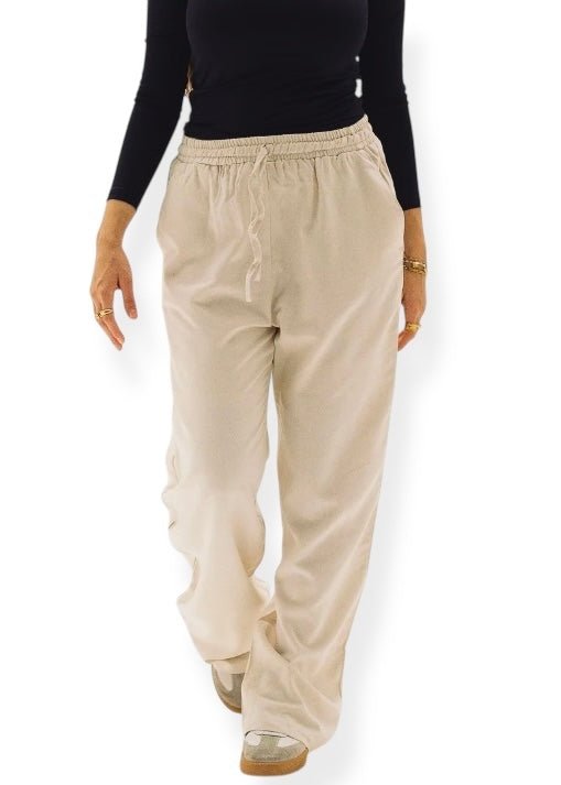 Linen pants - Beige - lumiabrand_